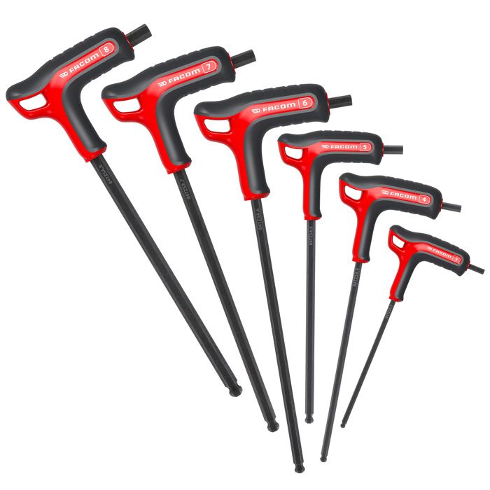 FACOM Wrench Set 6 Pieces - 84TZSA.PB - T-handles - 6-point