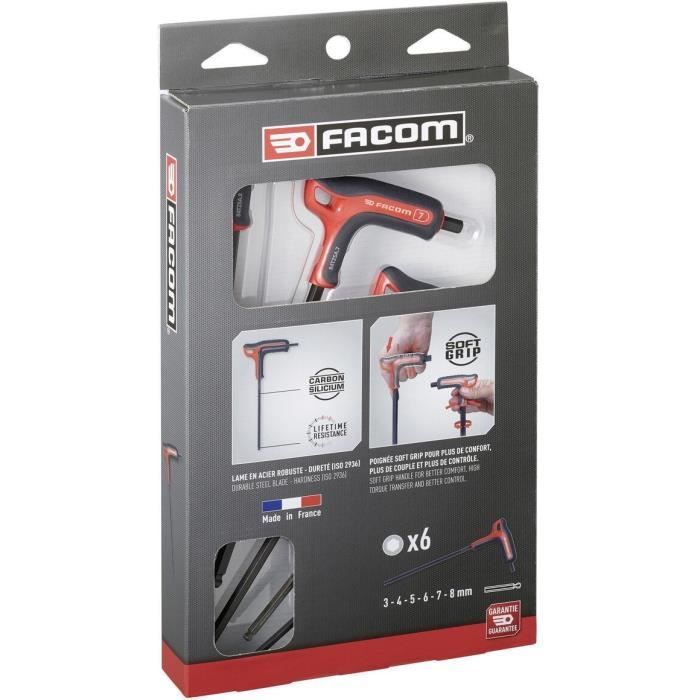 FACOM Wrench Set 6 Pieces - 84TZSA.PB - T-handles - 6-point