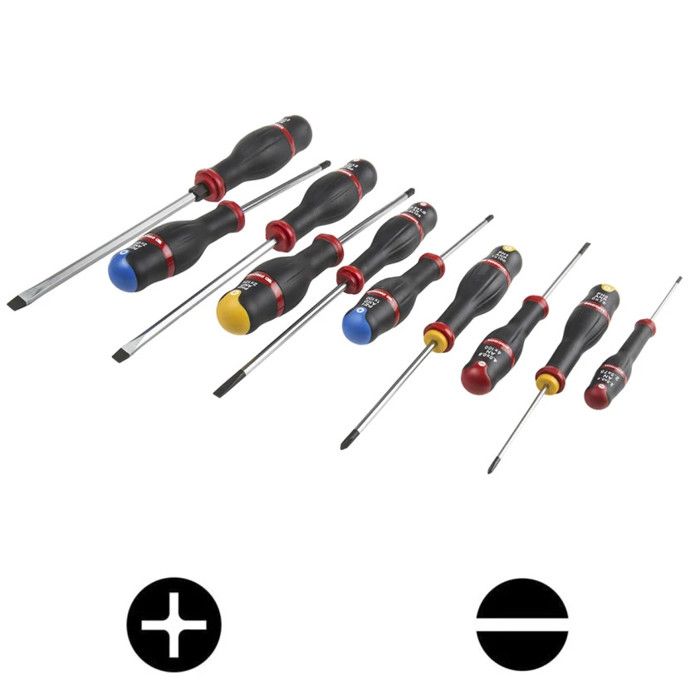 FACOM Set of 10 Protwist Screwdrivers - ATW.J10PB