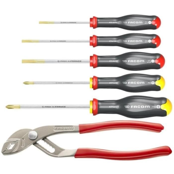 FACOM 5-Piece Screwdriver Set - AT5.170PB - Slotted and Pozidriv