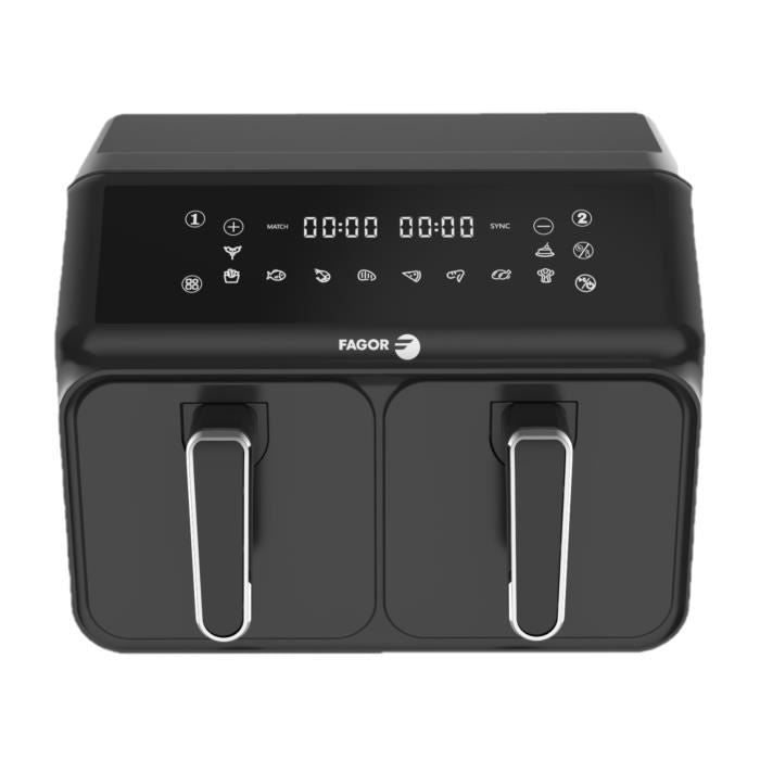 FAGOR Air Fryer FG2X4L - 8 L Capacity - 2200W - Double 4 L Basket