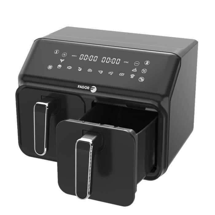 FAGOR Air Fryer FG2X4L - 8 L Capacity - 2200W - Double 4 L Basket
