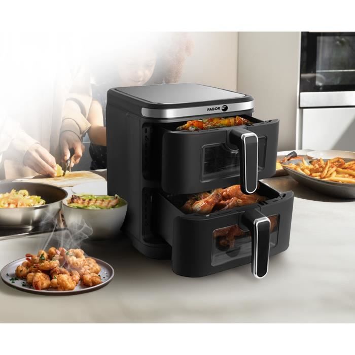FAGOR Air Fryer FGD11 - 11 L Capacity - Dual 5.5 L Tanks - 2800W