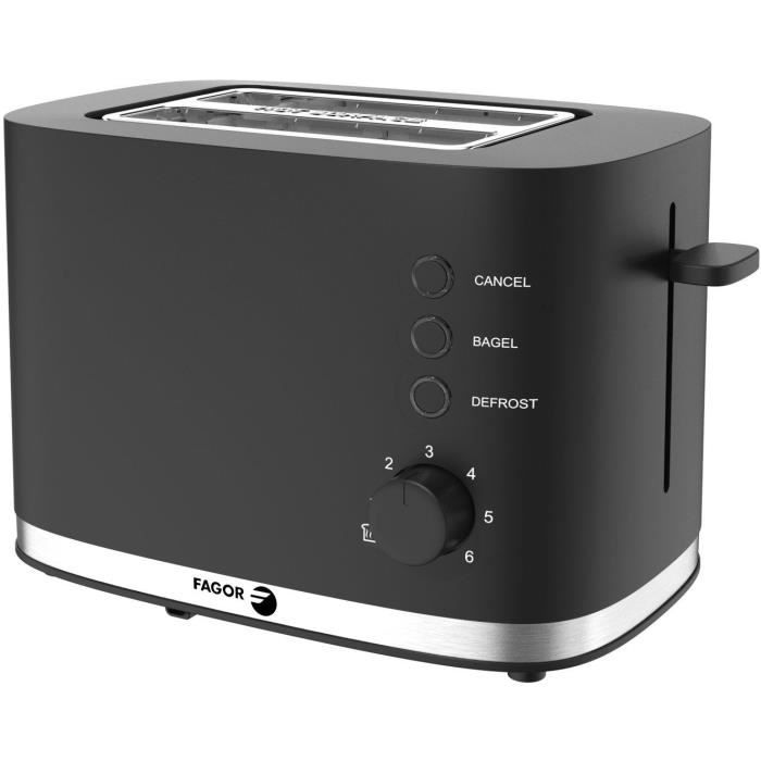 FAGOR Toaster - 730-870W - 2 Slots - Bagel, Reheat, Cancel, Defrost Functions - FG250