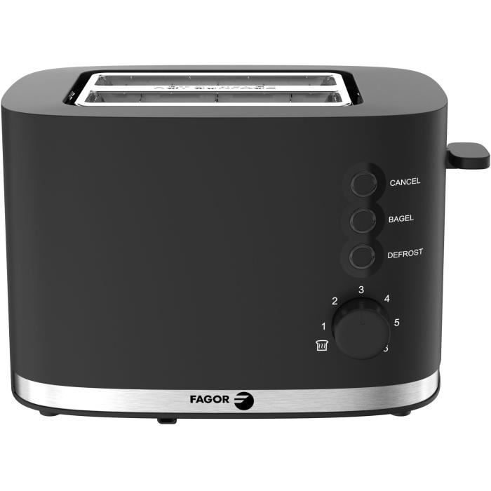 FAGOR Toaster - 730-870W - 2 Slots - Bagel, Reheat, Cancel, Defrost Functions - FG250