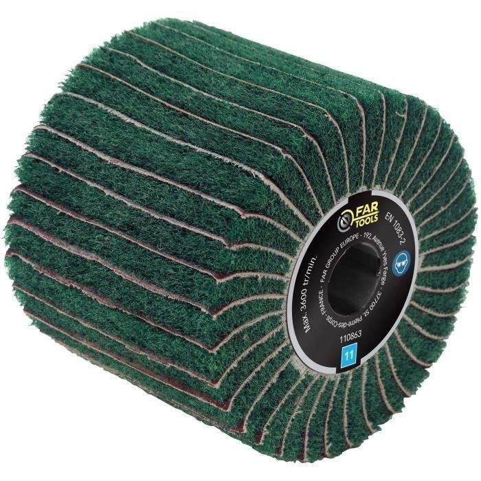 FARTOOLS Synthetic Fiber Brush with Abrasive Strips Ø120mm/L100mm Grit A240/A120