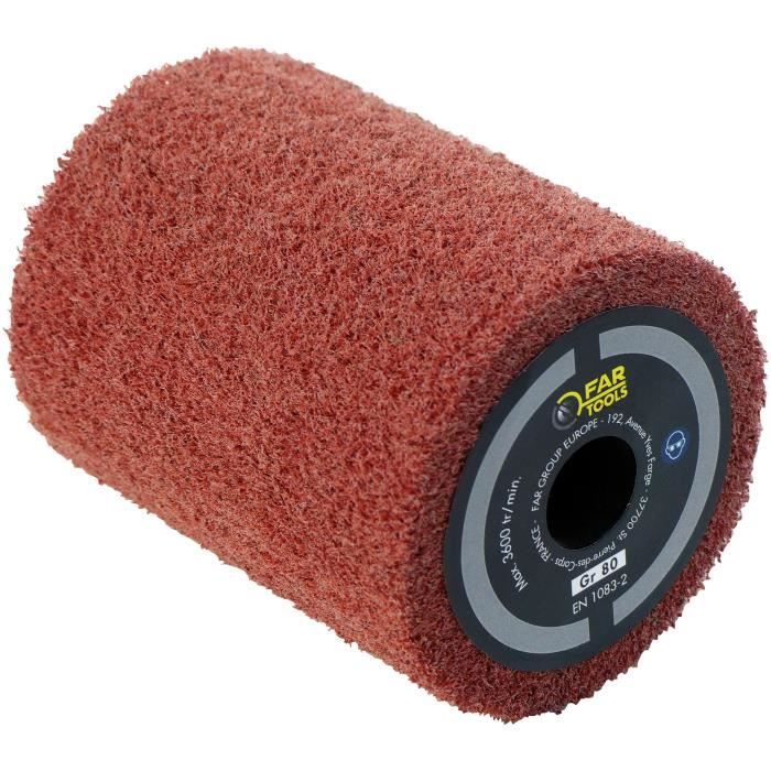 FARTOOLS Synthetic Fiber Brush - Ø80mm - L 100 mm - Sanding/Polishing/Satin Finishing - Compatible with REX80