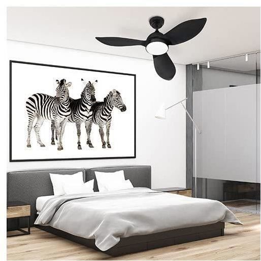 CORSICA Black - Ceiling Fan Ø116cm - 70W + LED Lighting