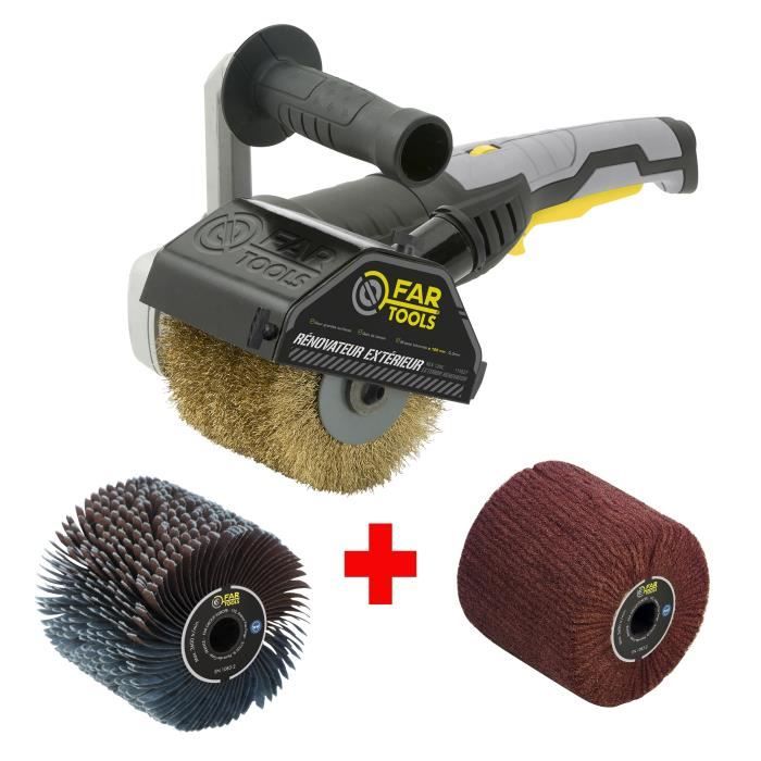 Fartools Rex120c Renovator + Abrasive Brush - Wood and Metal