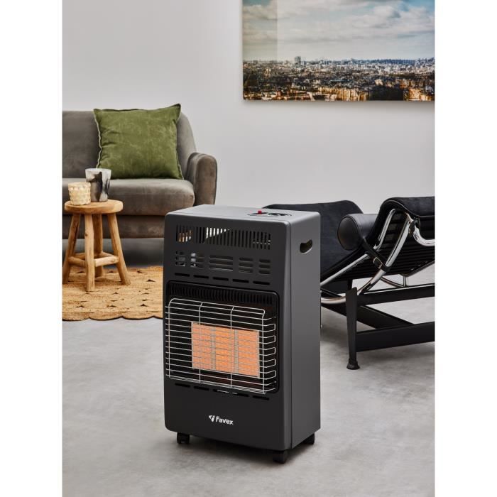 KERN Butane Gas Infrared Heater - Piezo Ignition - Heats up to 40 m² - 3 Power Levels