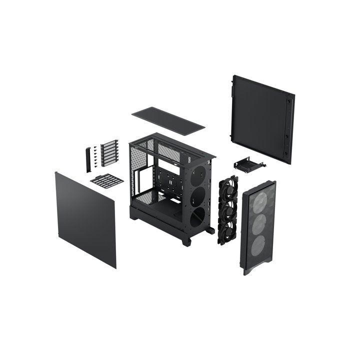 Fractal Design - PC Case - FD-C-POA2A-01 - Pop 2 Air Solid - ATX - 3 Fans with Profiled Blades - Black