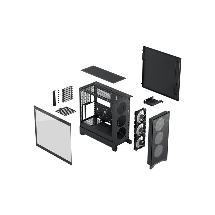 Fractal Design - PC Case - FD-C-POA2A-03 - Pop 2 Air TG RGB - ATX - 3 Fans with Profiled Blades - Black