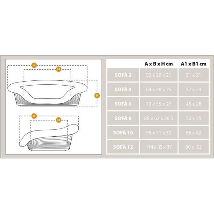 FERPLAST Patterned Cushion Basket - Size L - 73x55x27 cm