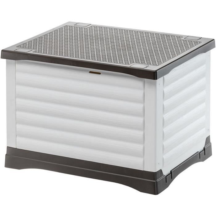 FERPLAST Petvilla 60 Outdoor Dog House - 54 x 43 x 38.5 cm - White/ Grey