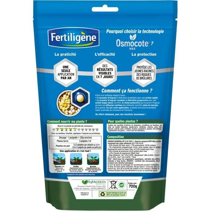 FERTILIGENE Osmocote Max Long-Lasting Fertilizer - 700 g