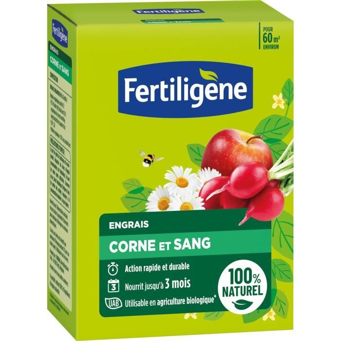 FERTILIGENE FCOSAN3 - Horn and Blood Fertilizer 3 kg - Fast and long-lasting action - Feeds for up to 3 months - Fertilizes up
