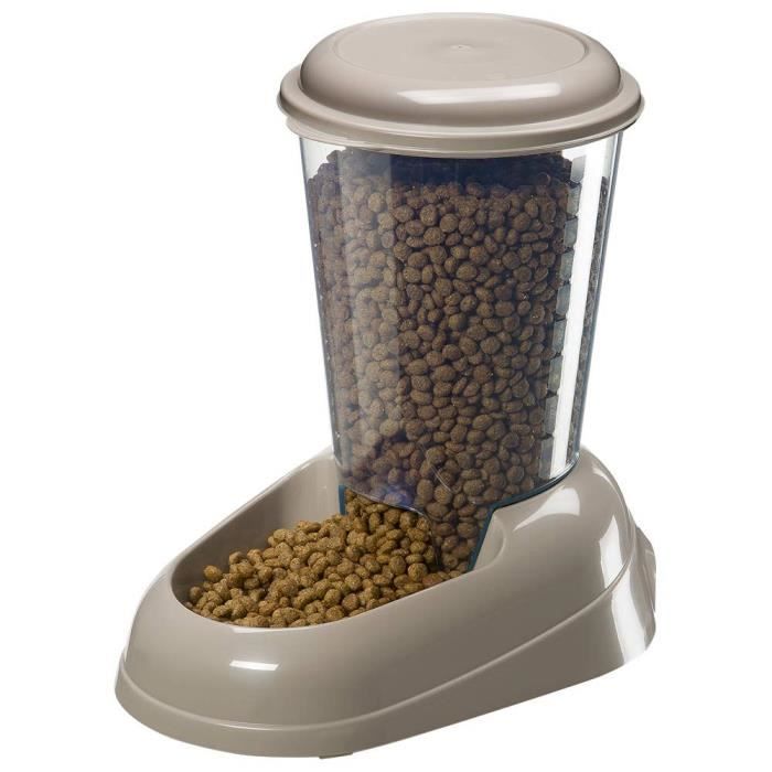 FERPLAST ZENITH Pet Food Dispenser - 3 L - Non-Toxic Plastic - Airtight Lid
