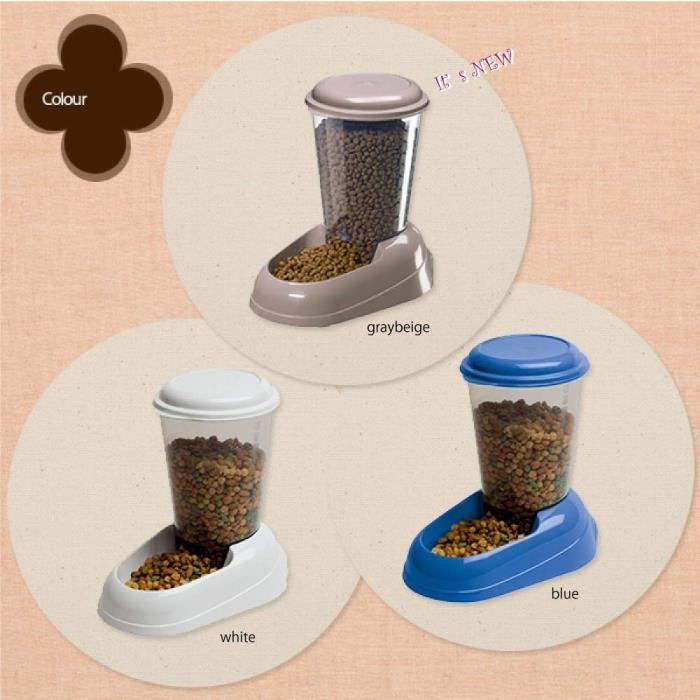 FERPLAST ZENITH Pet Food Dispenser - 3 L - Non-Toxic Plastic - Airtight Lid