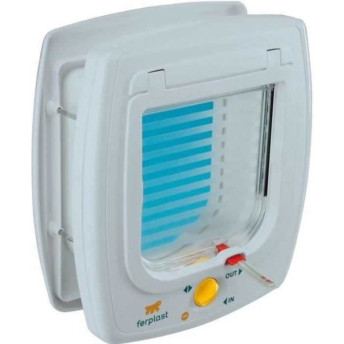 Ferplast Swing 5T Manual Cat Flap - 4-Position Locking System - White - 72103011