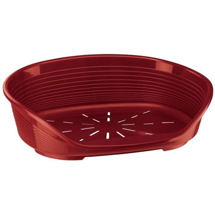 FERPLAST Siesta Deluxe Basket Size 4 - 61.5 x 45 x 21.5 cm - Burgundy Red