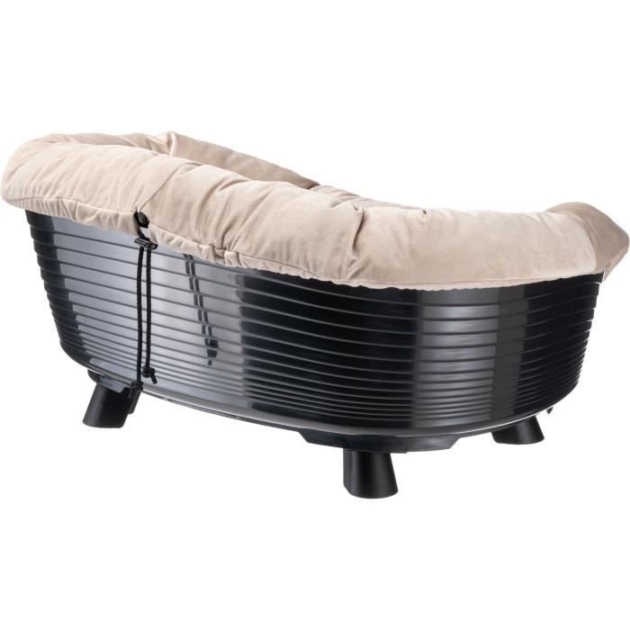Panier corbeille coussin noir - Taille L - 73 x 55 x 27 cm - FERPLAST