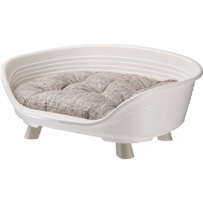 FERPLAST White Relaxation Cushion Basket - Size L - 73x55x27 cm
