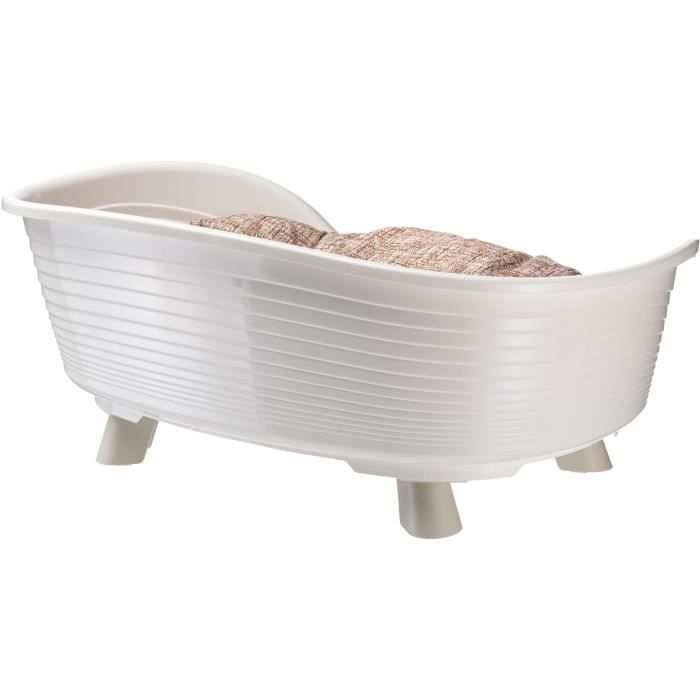 FERPLAST White Relaxation Cushion Basket - Size L - 73x55x27 cm