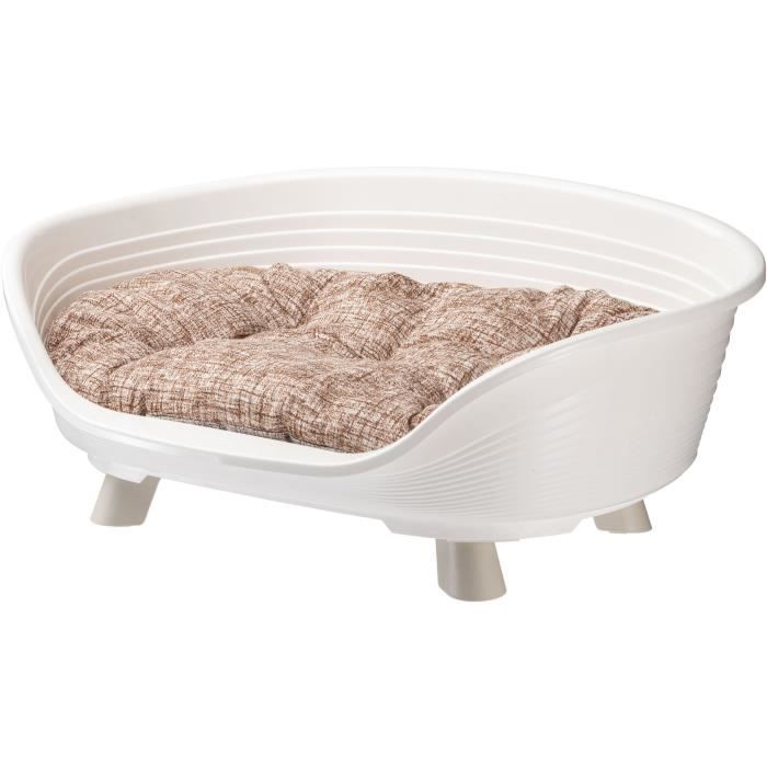 FERPLAST White Relaxation Cushion Basket - Size L - 73x55x27 cm