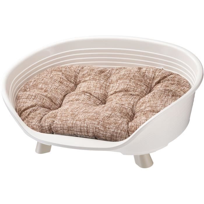 FERPLAST White Relaxation Cushion Basket - Size L - 73x55x27 cm
