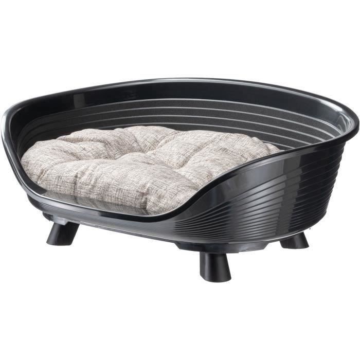 FERPLAST Black Relaxation Cushion Basket - Size L - 73x55x27 cm