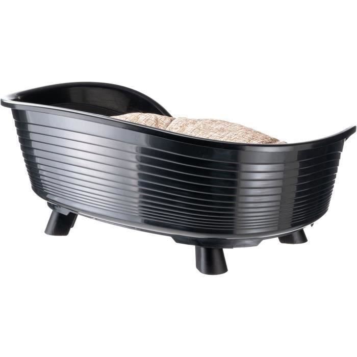 FERPLAST Black Relaxation Cushion Basket - Size L - 73x55x27 cm