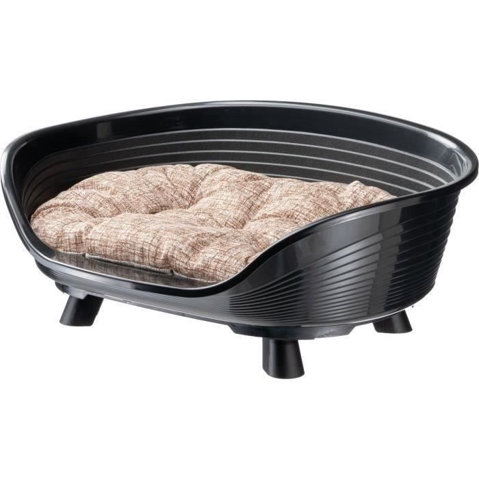 FERPLAST Black Relaxation Cushion Basket - Size L - 73x55x27 cm