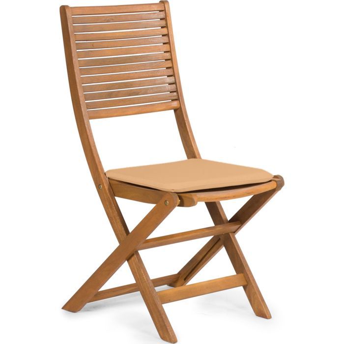 Fieldmann Folding Chair Set of 2 - FDZN 4012-T - Tropical Acacia Wood - 110 kg Capacity