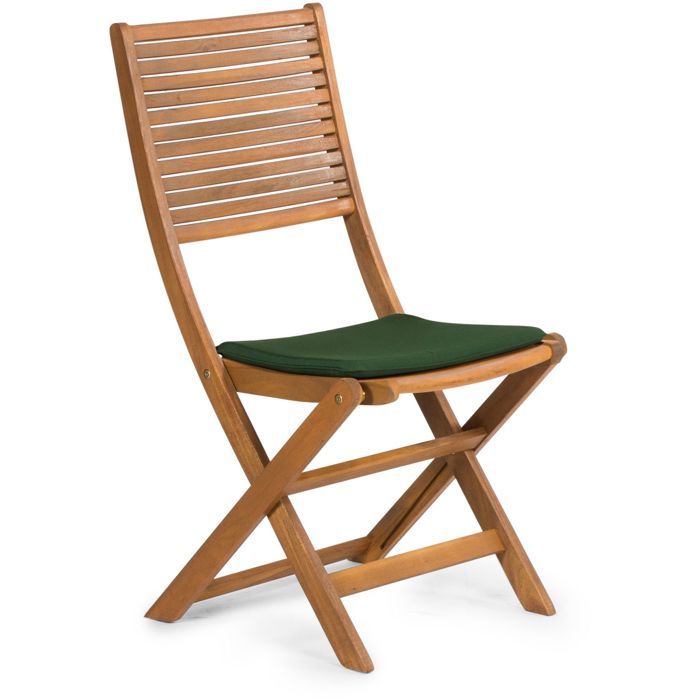 Fieldmann Folding Chair Set of 2 - FDZN 4012-T - Tropical Acacia Wood - 110 kg Capacity
