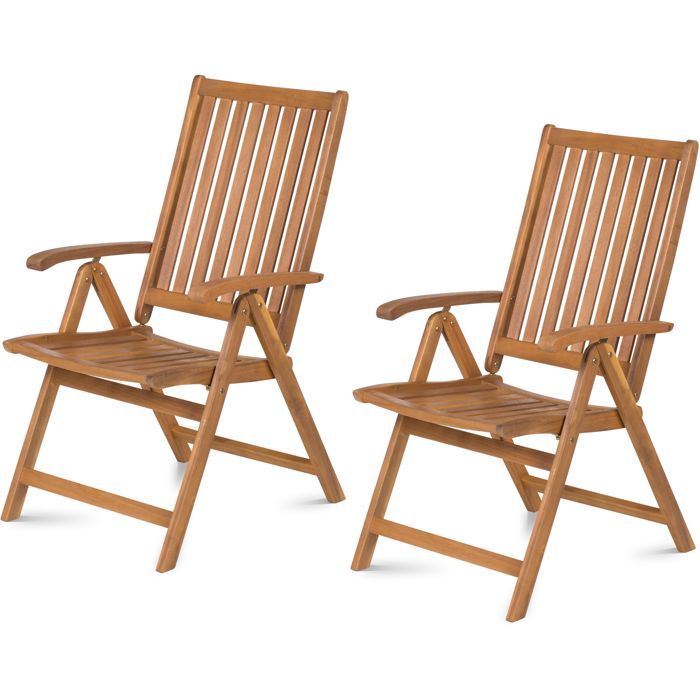 Fieldmann Adjustable Chairs - FDZN 4001-T - Tropical Acacia Wood - 5-Position Backrest