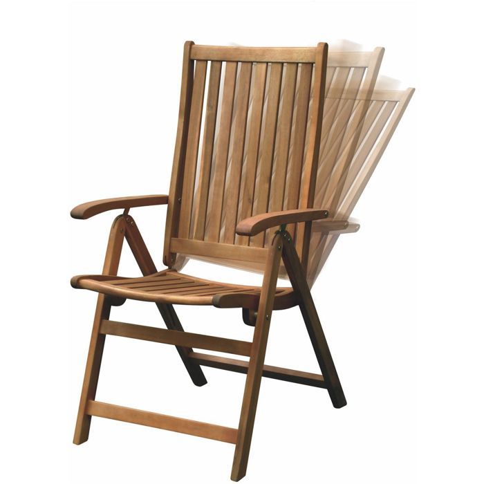 Fieldmann Adjustable Chairs - FDZN 4001-T - Tropical Acacia Wood - 5-Position Backrest