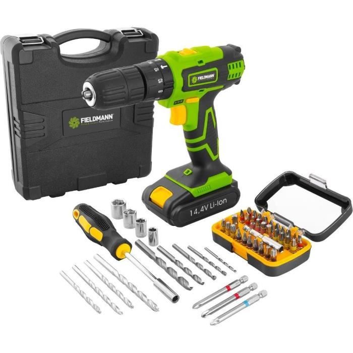 Fieldmann Cordless Drill FDV 10352-A - 14.4V, 2000mAh, 35 Nm Torque