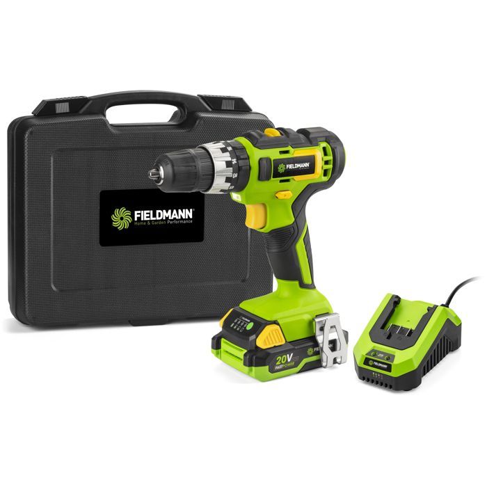 FIELDMANN Cordless Impact Drill - 20V - 2Ah Battery - 35 Nm - Fast Charger Included