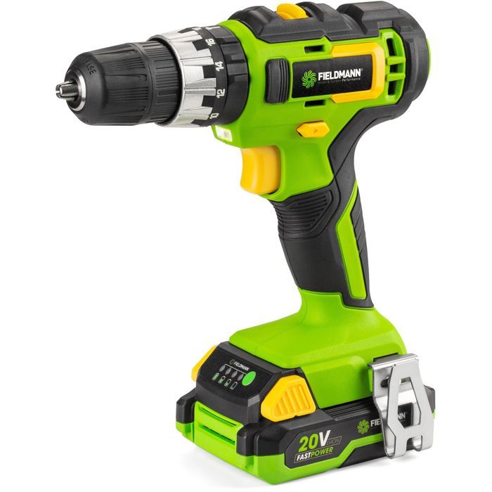 FIELDMANN Cordless Impact Drill - 20V - 2Ah Battery - 35 Nm - Fast Charger Included