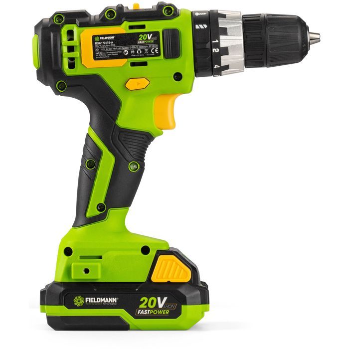 FIELDMANN Cordless Impact Drill - 20V - 2Ah Battery - 35 Nm - Fast Charger Included