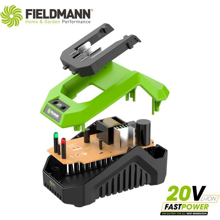 FIELDMANN Charger for 20V Battery - Charges 2Ah in 60 Min