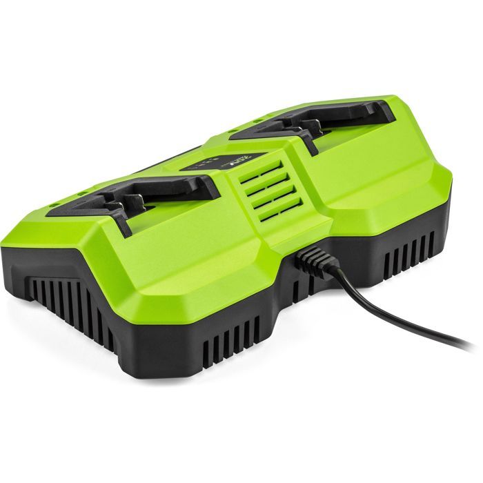 FIELDMANN Dual Charger for 20V Batteries - Charges 2Ah in 60 Min