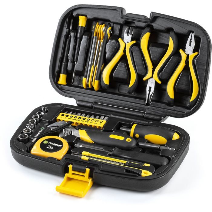 Fieldmann Tool Set - 36 Pieces - Sturdy Plastic Case - FDG 5017-36R