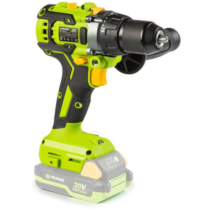 FIELDMANN Cordless Hammer Drill - 20V - Brushless - 1900 RPM - 60 Nm