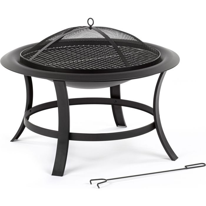 FIELDMANN Fire Pit - FZG 1025 - 74 cm Bowl - Chrome Grill