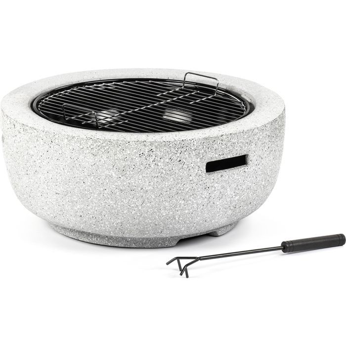 Fieldmann Fire Pit - FZG 1030W - 60 cm Fire Bowl - 43 cm Chrome-Plated Grill