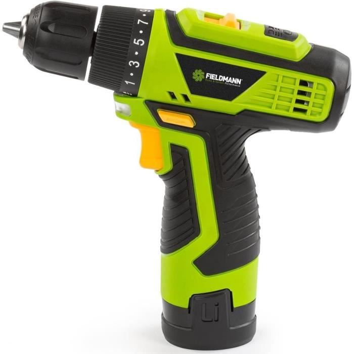 Fieldmann Cordless Drill - FDV 10250-A - 12V, 1500mAh Li-Ion, 10 mm Chuck
