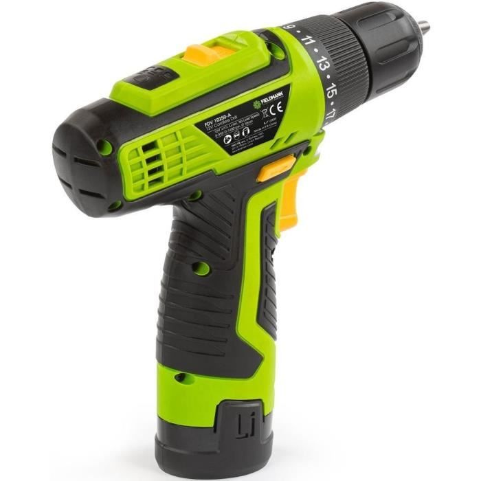 Fieldmann Cordless Drill - FDV 10250-A - 12V, 1500mAh Li-Ion, 10 mm Chuck