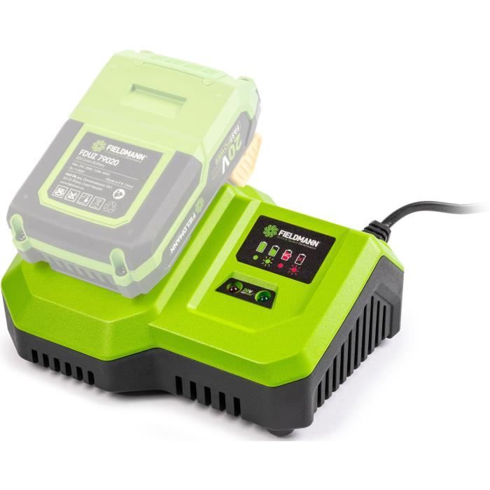FIELDMANN Fast Charger for 20V Battery - Charges 2Ah in 30 Min
