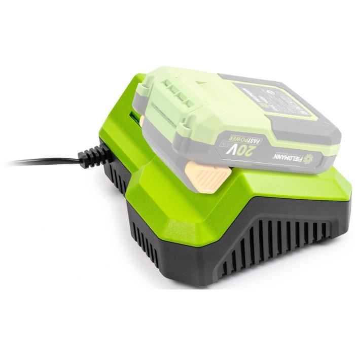 FIELDMANN Fast Charger for 20V Battery - Charges 2Ah in 30 Min